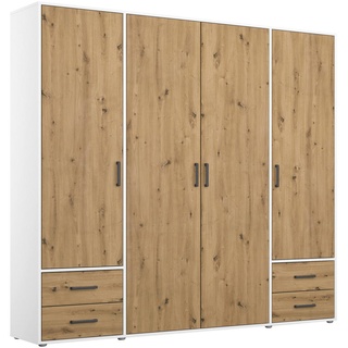 Rauch BLUE Kleiderschrank Voyager 187 x 194 cm Holzoptik Alpinweiß / Eiche Artisan