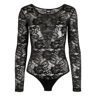 URBAN CLASSICS Ladies Lace Longsleeve Body - schwarz M
