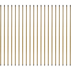Bild Stahl-Pflanzstab Bambusoptik-Set, Stahl-Rankstab, Pflanzenstütze, Rankhilfe, Pflanzstäbe, Tomatenstäbe, Braun, 20 Stück, 150 cm, 89138