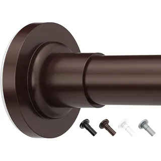 Yeabett Gardinenstange Ohne Bohren, 48-119.4cm, Φ25mm | Teleskopstange | Klemmstange | Duschvorhangstange | einfache Montage | für Bad, Küche, Wohnzimmer | Bronze
