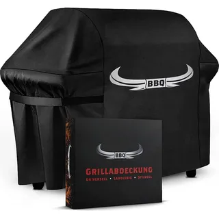 BBQ – Grillabdeckung [122 cm x 61 cm x 147 cm] – Innovative Grillabdeckung – Wetterfeste und wasserdichte Grillabdeckung [100%] - Schwarz