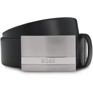 Boss Herrengürtel Leder schwarz 100 cm