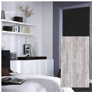 MADECOSTORE Japanisches Schild, Holzoptik, 50 x 260 cm, Grau
