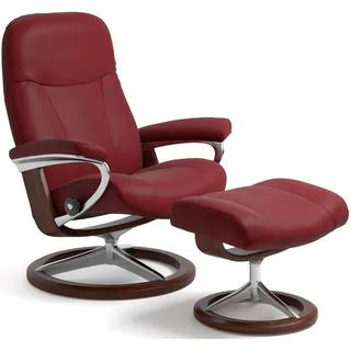 Stressless® Hocker »Garda«, mit Signature Base, Gestell Braun, rot