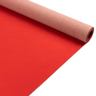 Primaflor Messeteppich Podium | Rot | 150 x 100 cm | Flacher Eventteppich aus 100 % Polypropylen, CFL-S1, Precoat-Rücken, 2 mm hoch, für Messe und Event