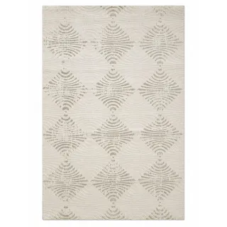 VIMODA Kurzflor Teppich Boho 3D Hoch-Tief-Effekt – Teppich Wohnzimmer & Schlafzimmer,Size:200x290 cm;Farbe:Beige2