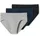 Slip 3PACK Supermini grau/black/blue XL