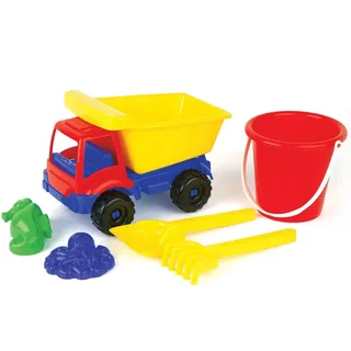FRABAR Sandspielzeug LKW 6-teilig