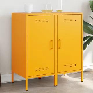 vidaXL Sideboards 2 Stk. Senfgelb 36x39x79 cm Stahl - Gelb