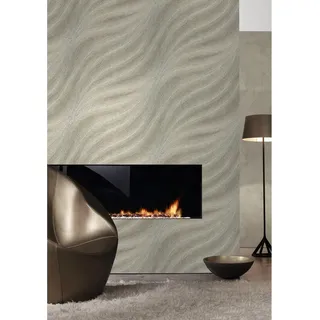 Colani Vliestapete Evolution Wellenstruktur Bronze