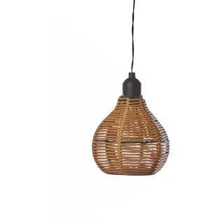 LUXFORM Hängeleuchte "Luxform Hanging Lamp Rattan" LED-Modul 1 Stk. Warmweiß LED-Hängeleuchte, batteriebetrieben, warmweiß, braun