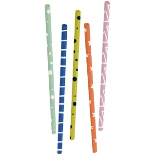 Folat 62839 Strohhalme Papier FSC 20cm - 20 Stück