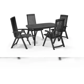 SHAF Milano 5-tlg. Outdoor-Essgruppe, Anthrazit