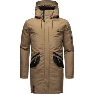 Wintermantel STONE HARBOUR "Wintermantel Ragaan", Herren, Gr. XL, braun (light braun), Obermaterial: 100% Polyester PES.  Obermaterial: Futter: 100% Polyester PES. 100% Polyester PES., Mäntel Wintermantel