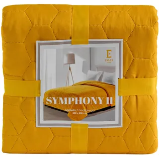 ESSEX - Tagesdecke Symphony, 200 x 220 cm, Bettüberwurf, 100% Polyester - Gelb