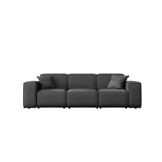 Kaiser Möbel Gartensofa Malibu 3 Sitzer Stoff Odyssey Anthrazit , Holz , 245x73x88 cm , Gartenmöbel, Loungemöbel, Gartensofas & Loungesofas