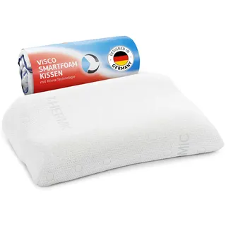 Nackenstützkissen MATAR, Ergonomisches HWS Kopfkissen, Nackenkissen mit viscoelastischem Memory-Foam, Ideales Seitenschläferkissen & Rückenschläfer-Kissen, Höhenverstellbar 55 x 40 x 11/9 cm