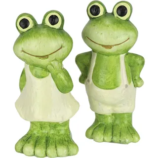 I.GE.A. Dekofigur »Figur Frosch« Dekofigur Gartendeko Tierfigur Garten Deko Statue Gartenfigur, grün