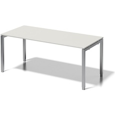 Bild Cito Schreibtisch grauweiß, silber rechteckig, 4-Fuß-Gestell silber 180,0 x 80,0 cm
