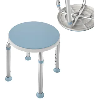 HENGMEI 360Degree Drehbarer Duschhocker Duschstuhl Badehocker Höhenverstellbar Badhocker Duschhilfe Duschsitz Badsitz Modell A