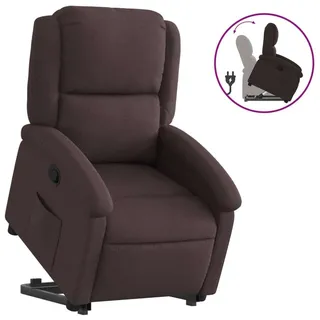 Relaxsessel mit Aufstehhilfe Dunkelbraun Stoff - Braun, Dunkelbraun