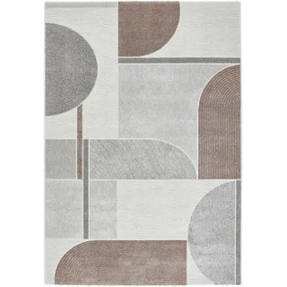 Webteppich , Grau, Weiß, Weinrot , Textil , Abstraktes , rechteckig , 80x150 cm , Oeko-Tex® Standard 100 , für Fußbodenheizung geeignet , Teppiche und Böden, Teppiche, Webteppiche