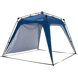 Lumaland Outdoor Pavillon 2,5 x 2,5m | Wasserdicht & UV-Schutz | Gartenzelt inkl. 1x Seitenteil & Tasche & Heringe | Robuster Camping & Partyzelt | Pop Up Zelt Aufbau in 2 Minuten [Blau]