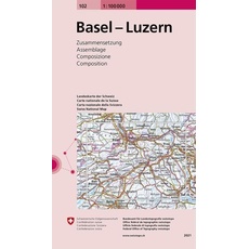 Swisstopo 1 : 100 000 Basel Luzern
