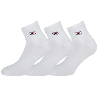 Fila Unisex Quarter Socken Weiß, 43-46