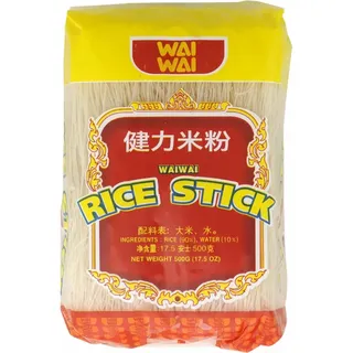 WAI WAI THAILAND - Chinese Style Reis Vermicelli, (1 X 500 GR) | Hochwertige Qualität mit authentischem Thai-Geschmack, ideal für asiatische Gerichte