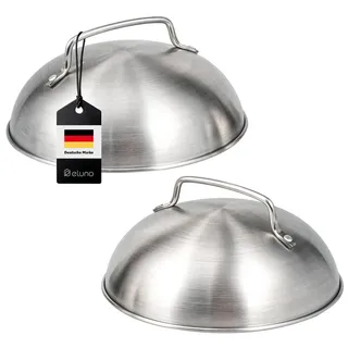 ELUNO Grillhaube 17,5 x 8,5 cm Edelstahl silber