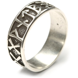 Drachensilber Wikinger Ring Runen Gothic 925 Silber Silberring Damenring Herrenring Motiv Runen Gr 48