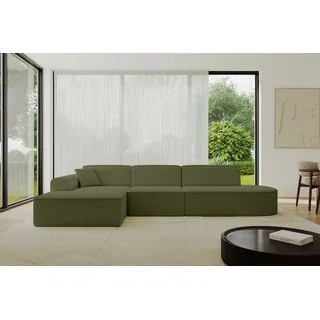altdecor Eckcouch Polyester L-Form 3-Sitzer Grün