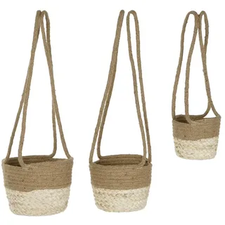 Home ESPRIT Blumentopf-Set, natürlich, Hellbraun, Jute, modern, 26 x 26 x 70 cm