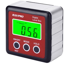 RISEPRO Digitaler LCD Winkelmesser Neigungsmesser Inklinometer Wasserdicht Bevel Box Winkelmessgerät Wasserwaage