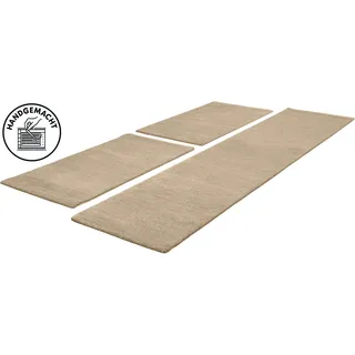 THEKO Gabbeh Uni Bettumrandung 14 x 14 cm Beige