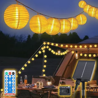 salcar Lichterkette Kunststoff 20 m 80LED inkl. Zeitsteuerung und Speicherfunktion Warmweiß