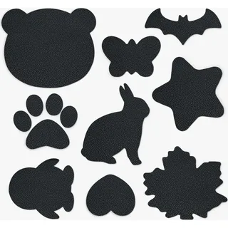 INF Selbstklebender Lederflicken (9 vorgeschnittene Formen) Navy blau - Blau