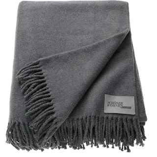 Schöner Wohnen SCHÖNER WOHNEN-Kollektion Wohndecke »Basics« mit Fransen, Kuscheldecke, grau