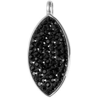 Akzent Damen-Anhänger Edelstahl mit schwarzen Steinen 006750000013