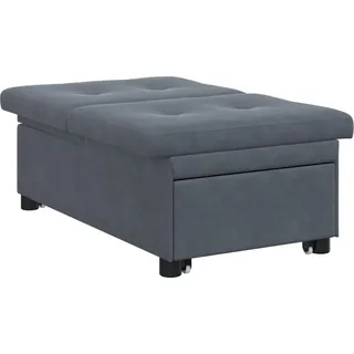 vidaXL Schlafsofa Dunkelgrau 194 x 67 x 82 cm Samt - Grau