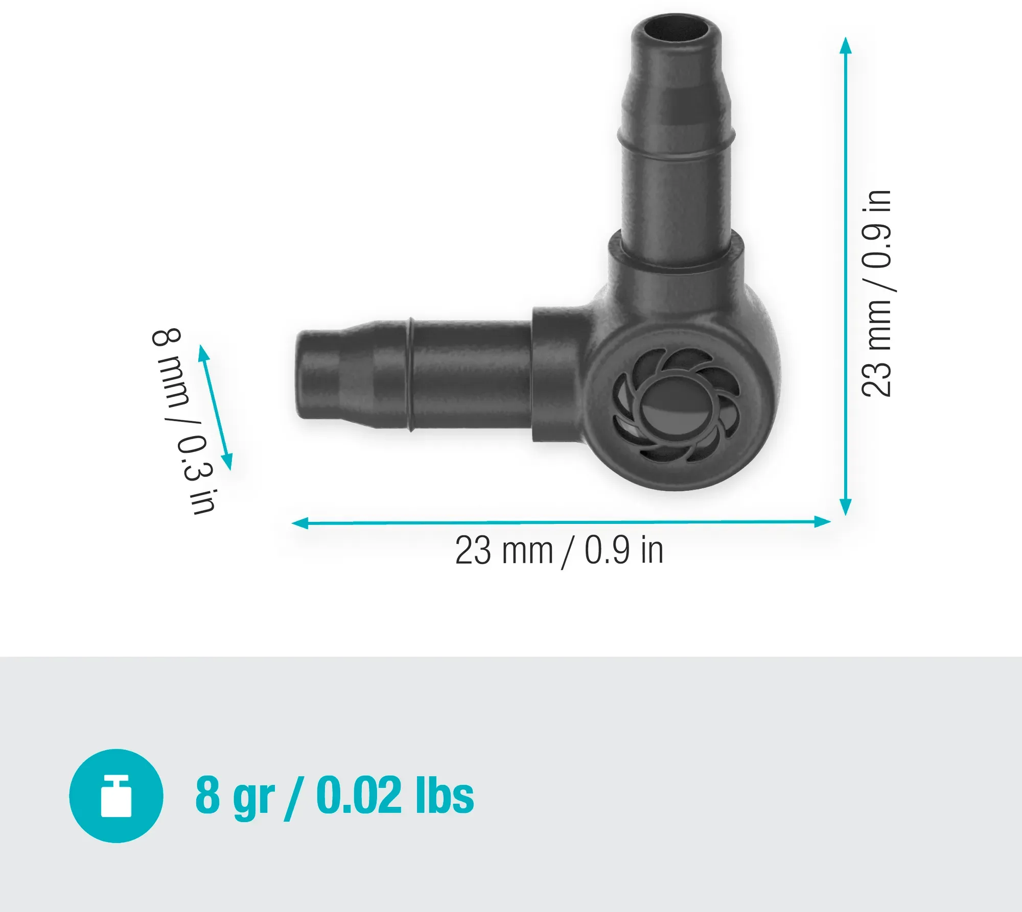 Bild von Micro-Drip-System L-Stück 4.6mm, 10 Stück (13212)