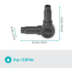 Bild von Micro-Drip-System L-Stück 4.6mm, 10 Stück (13212)