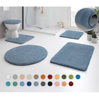 KLEINE WOLKE Badematte RELAX Blau Ø 100 cm