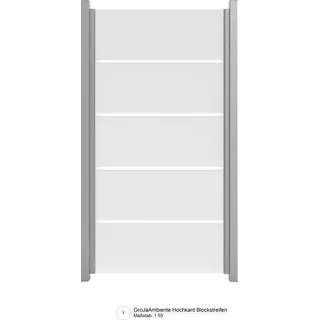 GroJa Ambiente Senkrecht 120 Blockstreifen 120 cm x 180 cm x 0,8 cm