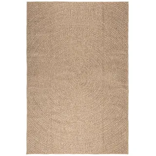 vidaXL Teppich Zizur fur Indoor und Outdoor 200/290 cm aus PP in Jute-Optik , Braun , Kunststoff , Rechteckig , 200x290 cm , leicht zusammenrollbar , Teppiche und Böden, Teppiche
