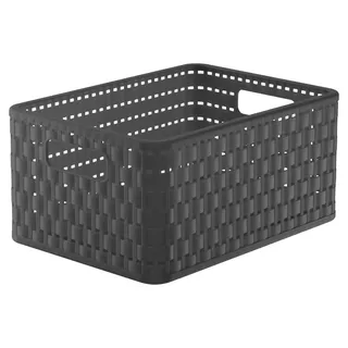 Rotho Aufbewahrungskorb COUNTRY 32,8 x 23,8 x 16 cm anthrazit