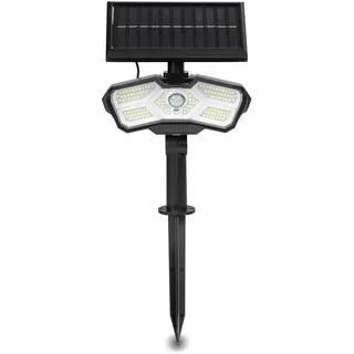 EasyMaxx LED-Solarstrahler mit Bewegungsmelder und abnehmbarem Panel schwarz