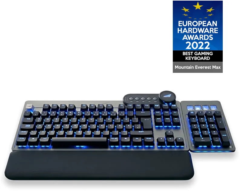 Bild von Everest Max Gunmetal Gray, LEDs RGB, MX SPEED RGB Silver, USB, DE (MG-EVK1G-CP1-DE)