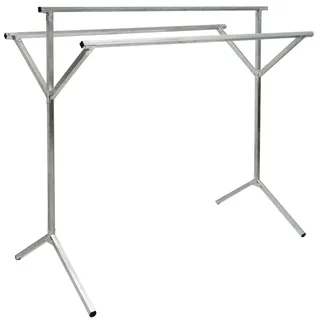 Eyepower Garderobenständer Klappbar 150 cm Silber